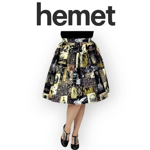 Edgar Allan Poe Gothic Skirt XS Stretch Waist - Picture 1 of 8